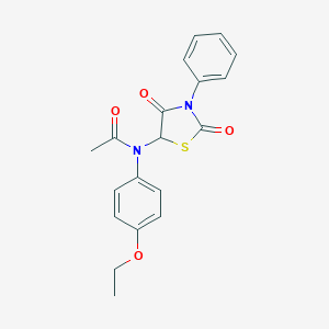 molecular formula C19H18N2O4S B420904 N-(2,4-dioxo-3-phenyl-1,3-thiazolidin-5-yl)-N-(4-ethoxyphenyl)acetamide 