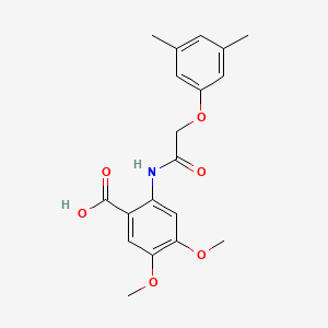 molecular formula C19H21NO6 B4209316 2-{[(3,5-dimethylphenoxy)acetyl]amino}-4,5-dimethoxybenzoic acid 