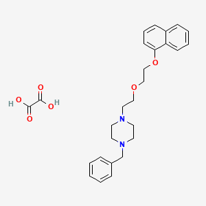 molecular formula C27H32N2O6 B4209326 1-benzyl-4-{2-[2-(1-naphthyloxy)ethoxy]ethyl}piperazine oxalate 