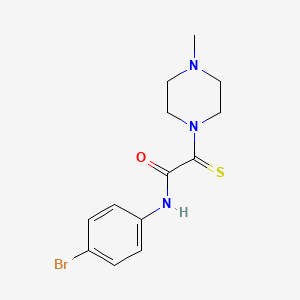 molecular formula C13H16BrN3OS B4209353 N-(4-bromophenyl)-2-(4-methylpiperazin-1-yl)-2-sulfanylideneacetamide 