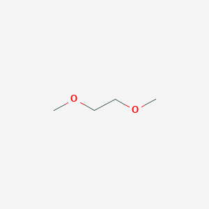 molecular formula C4H10O2<br>CH3OCH2CH2OCH3<br>C4H10O2 B042094 1,2-Dimethoxyethane CAS No. 110-71-4