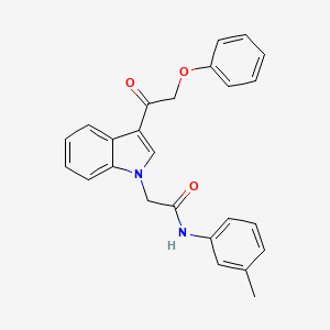 molecular formula C25H22N2O3 B4209617 N-(3-methylphenyl)-2-[3-(phenoxyacetyl)-1H-indol-1-yl]acetamide 