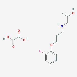 molecular formula C14H20FNO6 B4209689 1-[3-(2-Fluorophenoxy)propylamino]propan-2-ol;oxalic acid 
