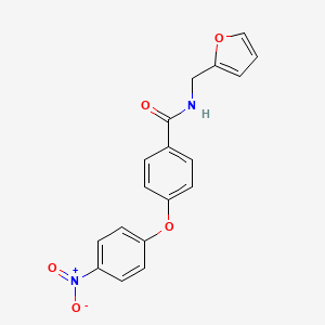 molecular formula C18H14N2O5 B4209690 N~1~-(2-Furylmethyl)-4-(4-nitrophenoxy)benzamide 
