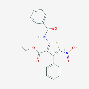 molecular formula C20H16N2O5S B421000 Ethyl 2-benzamido-5-nitro-4-phenylthiophene-3-carboxylate 
