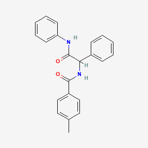 molecular formula C22H20N2O2 B4210002 N-(2-anilino-2-oxo-1-phenylethyl)-4-methylbenzamide 