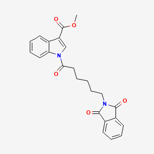 molecular formula C24H22N2O5 B4210029 methyl 1-[6-(1,3-dioxo-1,3-dihydro-2H-isoindol-2-yl)hexanoyl]-1H-indole-3-carboxylate 