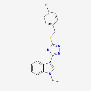 molecular formula C20H19FN4S B4210410 1-ethyl-3-{5-[(4-fluorobenzyl)thio]-4-methyl-4H-1,2,4-triazol-3-yl}-1H-indole 