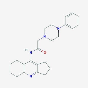 molecular formula C24H30N4O B421049 N-(2,3,5,6,7,8-hexahydro-1H-cyclopenta[b]quinolin-9-yl)-2-(4-phenylpiperazin-1-yl)acetamide 
