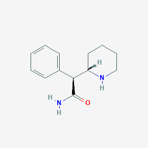 molecular formula C₁₃H₁₈N₂O B042108 (2S)-2-Phenyl-2-[(2S)-piperidin-2-yl]acetamide CAS No. 160707-38-0