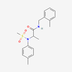 molecular formula C19H24N2O3S B4211033 N~1~-(2-methylbenzyl)-N~2~-(4-methylphenyl)-N~2~-(methylsulfonyl)alaninamide 