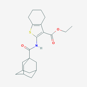 molecular formula C22H29NO3S B421121 ethyl 2-[(tricyclo[3.3.1.1~3,7~]dec-1-ylcarbonyl)amino]-4,5,6,7-tetrahydro-1-benzothiophene-3-carboxylate CAS No. 72625-09-3