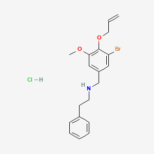 molecular formula C19H23BrClNO2 B4211319 N-[4-(allyloxy)-3-bromo-5-methoxybenzyl]-2-phenylethanamine 