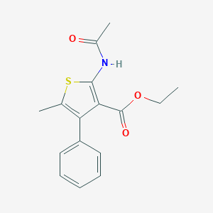 molecular formula C16H17NO3S B421147 Ethyl 2-acetamido-5-methyl-4-phenylthiophene-3-carboxylate CAS No. 43088-45-5