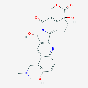molecular formula C23H23N3O6 B042117 (19S)-8-[(Dimethylamino)methyl]-19-ethyl-7,12,19-trihydroxy-17-oxa-3,13-diazapentacyclo[11.8.0.02,11.04,9.015,20]henicosa-1(21),2(11),3,5,7,9,15(20)-heptaene-14,18-dione CAS No. 504413-73-4