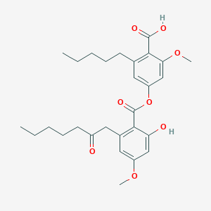 molecular formula C28H36O8 B042126 Confluentic acid CAS No. 6009-12-7