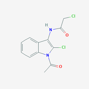 molecular formula C12H10Cl2N2O2 B421272 N-(1-acetyl-2-chloroindol-3-yl)-2-chloroacetamide CAS No. 131172-51-5