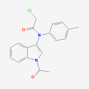 molecular formula C19H17ClN2O2 B421273 N-(1-acetyl-1H-indol-3-yl)-2-chloro-N-(4-methylphenyl)acetamide CAS No. 182123-30-4