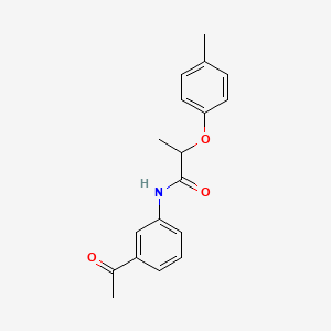 molecular formula C18H19NO3 B4212810 N-(3-acetylphenyl)-2-(4-methylphenoxy)propanamide 