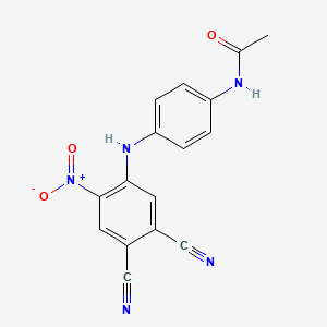 molecular formula C16H11N5O3 B4213119 N-[4-(4,5-dicyano-2-nitroanilino)phenyl]acetamide 
