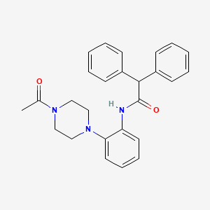 molecular formula C26H27N3O2 B4213263 N-[2-(4-acetylpiperazin-1-yl)phenyl]-2,2-diphenylacetamide 