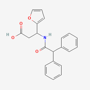 molecular formula C21H19NO4 B4213618 3-[(diphenylacetyl)amino]-3-(2-furyl)propanoic acid 