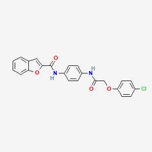 molecular formula C23H17ClN2O4 B4213631 N-(4-{[2-(4-chlorophenoxy)acetyl]amino}phenyl)-1-benzofuran-2-carboxamide 