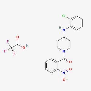 molecular formula C20H19ClF3N3O5 B4213675 [4-(2-Chloroanilino)piperidin-1-yl]-(2-nitrophenyl)methanone;2,2,2-trifluoroacetic acid 