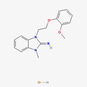 molecular formula C17H20BrN3O2 B4213819 1-[2-(2-methoxyphenoxy)ethyl]-3-methyl-1,3-dihydro-2H-benzimidazol-2-imine hydrobromide 