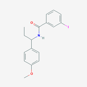 molecular formula C17H18INO2 B4213856 3-iodo-N-[1-(4-methoxyphenyl)propyl]benzamide 