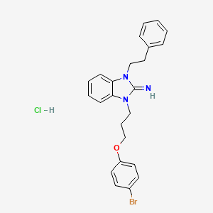 molecular formula C24H25BrClN3O B4214023 1-[3-(4-bromophenoxy)propyl]-3-(2-phenylethyl)-1,3-dihydro-2H-benzimidazol-2-imine hydrochloride 