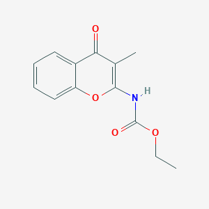 molecular formula C13H13NO4 B421439 ethyl 3-methyl-4-oxo-4H-chromen-2-ylcarbamate 
