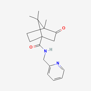 molecular formula C17H22N2O2 B4215008 4,7,7-trimethyl-3-oxo-N-(2-pyridinylmethyl)bicyclo[2.2.1]heptane-1-carboxamide 