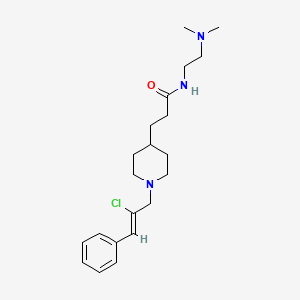 molecular formula C21H32ClN3O B4215184 3-{1-[(2Z)-2-chloro-3-phenyl-2-propen-1-yl]-4-piperidinyl}-N-[2-(dimethylamino)ethyl]propanamide 