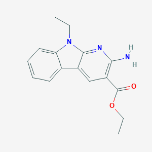 molecular formula C16H17N3O2 B421524 ethyl 2-amino-9-ethyl-9H-pyrido[2,3-b]indole-3-carboxylate 