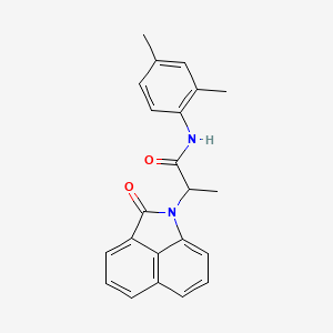 molecular formula C22H20N2O2 B4215399 N-(2,4-dimethylphenyl)-2-(2-oxobenzo[cd]indol-1(2H)-yl)propanamide 