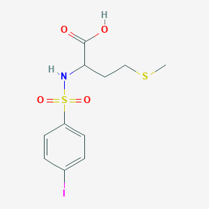 molecular formula C11H14INO4S2 B4215410 N-[(4-iodophenyl)sulfonyl]methionine 