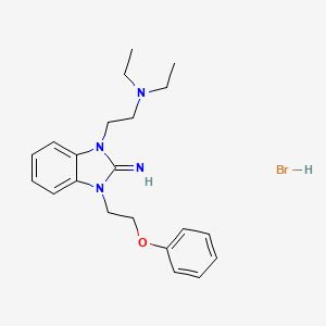 molecular formula C21H29BrN4O B4215518 N,N-diethyl-2-[2-imino-3-(2-phenoxyethyl)-2,3-dihydro-1H-benzimidazol-1-yl]ethanamine hydrobromide 
