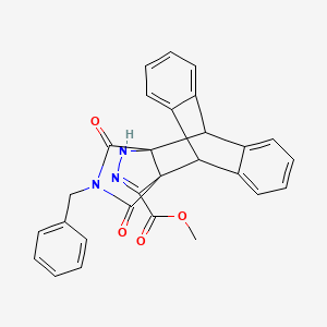 molecular formula C28H21N3O4 B4215583 Methyl 21-benzyl-20,22-dioxo-16,17,21-triazahexacyclo[6.6.5.315,19.02,7.09,14.015,19]docosa-2,4,6,9,11,13,17-heptaene-18-carboxylate 