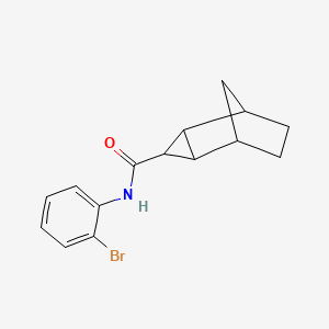 molecular formula C15H16BrNO B4215917 N-(2-bromophenyl)tricyclo[3.2.1.02,4]octane-3-carboxamide 