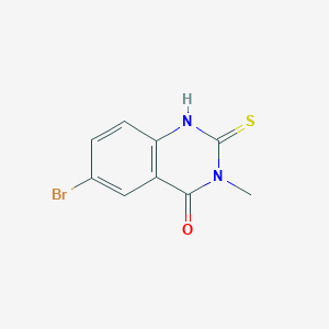 molecular formula C9H7BrN2OS B4216126 6-Bromo-3-methyl-2-thioxo-2,3-dihydroquinazolin-4(1H)-one CAS No. 18009-15-9