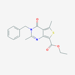 molecular formula C18H18N2O3S B421633 Ethyl 3-benzyl-2,5-dimethyl-4-oxothieno[3,4-d]pyrimidine-7-carboxylate CAS No. 352555-48-7
