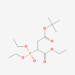 molecular formula C14H27O7P B042167 4-Tert-butyl 1-ethyl 2-(diethoxyphosphoryl)succinate CAS No. 77924-28-8