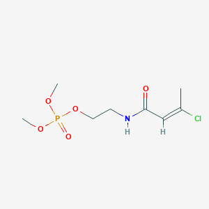 molecular formula C₈H₁₅ClNO₅P B042168 2-Chloro-3-(ethylamino)-1-methyl-3-oxo-1-propenyl dimethyl phosphate CAS No. 13171-22-7