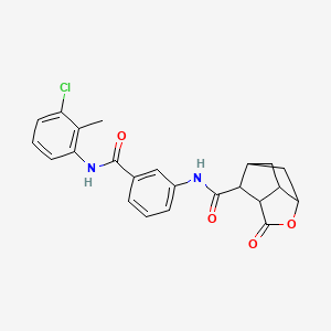 molecular formula C23H21ClN2O4 B4217486 N-{3-[(3-chloro-2-methylphenyl)carbamoyl]phenyl}-2-oxohexahydro-2H-3,5-methanocyclopenta[b]furan-7-carboxamide 