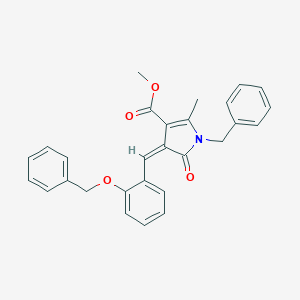 molecular formula C28H25NO4 B421887 METHYL (4Z)-1-BENZYL-4-{[2-(BENZYLOXY)PHENYL]METHYLIDENE}-2-METHYL-5-OXO-4,5-DIHYDRO-1H-PYRROLE-3-CARBOXYLATE 