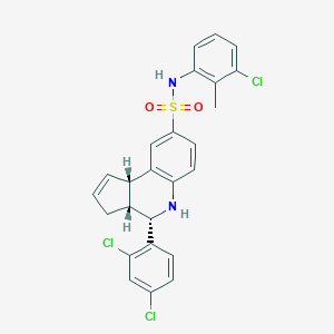 molecular formula C25H21Cl3N2O2S B421942 N-(3-chloro-2-methylphenyl)-4-(2,4-dichlorophenyl)-3a,4,5,9b-tetrahydro-3H-cyclopenta[c]quinoline-8-sulfonamide 