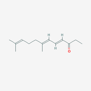 molecular formula C14H22O B042204 7,11-Dimethyldodeca-4,6,10-trien-3-one CAS No. 26651-96-7