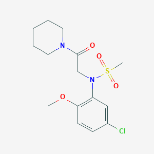 molecular formula C15H21ClN2O4S B422069 N-(5-chloro-2-methoxyphenyl)-N-[2-oxo-2-(1-piperidinyl)ethyl]methanesulfonamide 