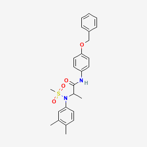 molecular formula C25H28N2O4S B4221526 N~1~-[4-(benzyloxy)phenyl]-N~2~-(3,4-dimethylphenyl)-N~2~-(methylsulfonyl)alaninamide 